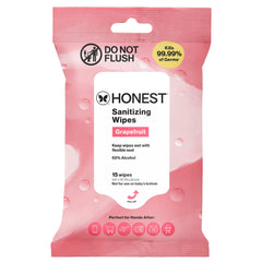 Sanitizing Alcohol Wipes, Grapefruit Grove, 15 Count