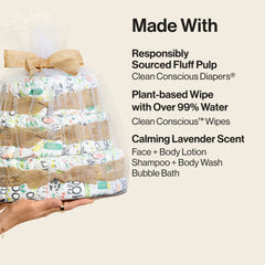 Diaper Cake, Rose Blossoms, Deluxe